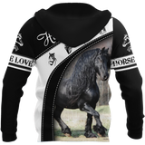 Black Horse 3D All Over Printed Shirts PD19022101