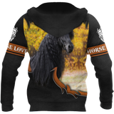 Black Horse 3D All Over Printed Shirts PD19022102
