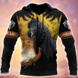 Black Horse 3D All Over Printed Shirts PD19022102