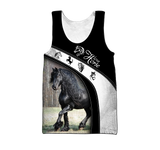 Black Horse 3D All Over Printed Shirts PD19022101