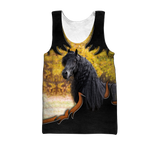 Black Horse 3D All Over Printed Shirts PD19022102