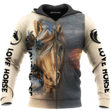 Love Horse 3D All Over Printed Shirts TA040905