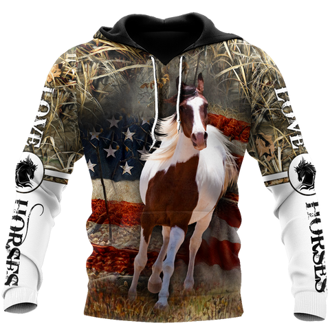 Love Horse 3D All Over Printed Shirts Pi080501