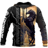Black Stallion Arabian Horse 3D All Over Printed Shirt Hoodie Pi301202