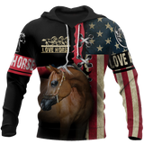 Love Horse shirt flag design Daily Fashion - Winter Set for Men and Women JJ271203