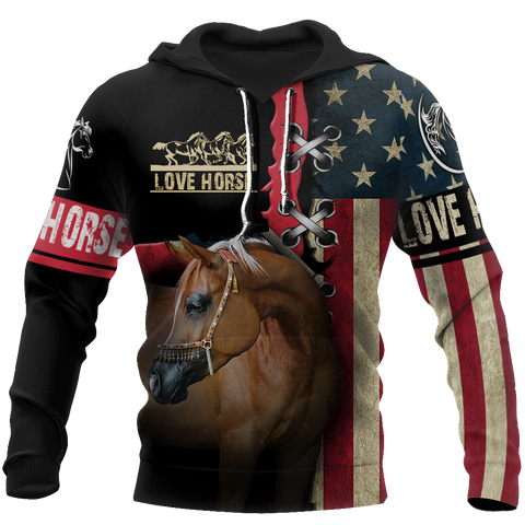 Love Horse shirt flag design Daily Fashion - Winter Set for Men and Women JJ271203
