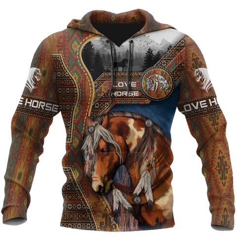 Native Horse 3D All Over Printed Shirts TR130502