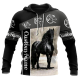 Black Horse Custom Name 3D All Over Printed Shirts TA09252001S