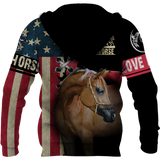 Love Horse shirt flag design Daily Fashion - Winter Set for Men and Women JJ271203