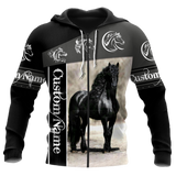 Black Horse Custom Name 3D All Over Printed Shirts TA09252001S