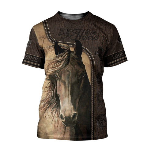Love Horse 3D All Over Printed Shirts TA040902