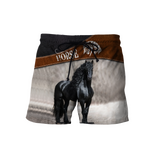 Black Horse Persionalized 3D All Over Printed Shirts