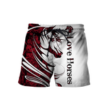 Horse Camo Red 3D All Over Printed Shirts Pi050501S1