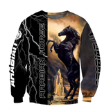 Black Stallion Arabian Horse 3D All Over Printed Shirt Hoodie Pi301202