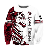 Horse Camo Red 3D All Over Printed Shirts Pi050501S1