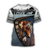 Love Horse 3D All Over Printed Shirts TR2704200