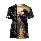 Black Stallion Arabian Horse 3D All Over Printed Shirt Hoodie Pi301202