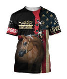 Love Horse shirt flag design Daily Fashion - Winter Set for Men and Women JJ271203