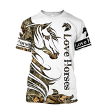 Horse Camo Pattern 3D All Over Printed Shirts Pi050501