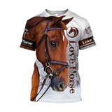 Love Horse 3D All Over Printed Shirts Pi05012102