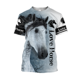 Love Horse 3D All Over Printed Hoodie Pi112055