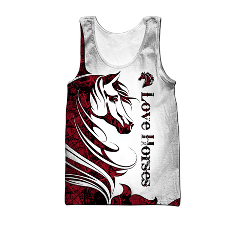 Horse Camo Red 3D All Over Printed Shirts Pi050501S1