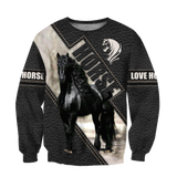 Black Horse 3D All Over Printed Hoodie Pi112058XT