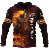 Fire Horse 3D All Over Printed Unisex Shirts