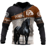 Black Horse Persionalized 3D All Over Printed Shirts