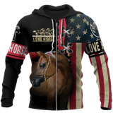 Love Horse shirt flag design Daily Fashion - Winter Set for Men and Women JJ271203