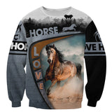 Love Horse 3D All Over Printed Shirt Hoodie For Men And Women TA041310