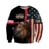 Love Horse shirt flag design Daily Fashion - Winter Set for Men and Women JJ271203