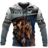 Love Horse 3D All Over Printed Shirts TR2704200